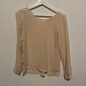 {tl} the letter peachy pink silk blouse XS